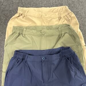 LOT of 3 Willit Shorts Womens Tan Cargo  Stretch Outdoor Hiking camping SZ Large
